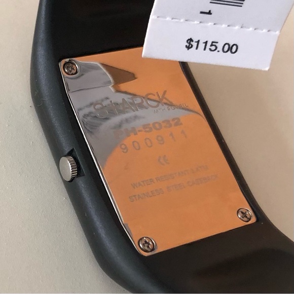 Philippe Starck Fossil BLACK Economique Analog Watch RARE! - Picture 7 of 10